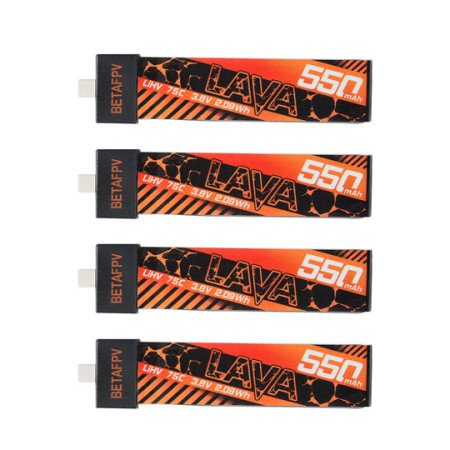 Battery BETAFPV LAVA LiHv 1S 3.8V 550mAh 75C (4PCS)