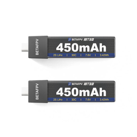 Battery BETAFPV LiHV 2S 8.7V 450mAh BT3.0 (2pcs)