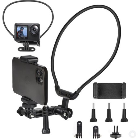 Neck holder mount  for Insta360 X3, DJI Action, and GoPro cameras