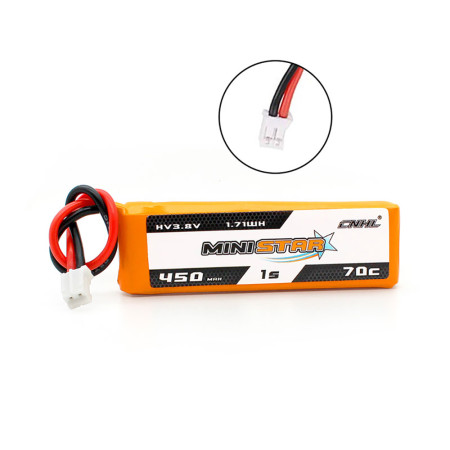 Battery CNHL MiniStar HV Lipo 1S 3.8V 450mAh 70C PH2.0 (4pcs)