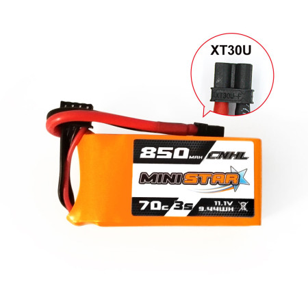Battery CNHL MiniStar Lipo 3S 11.1V 850mAh 70C XT30U