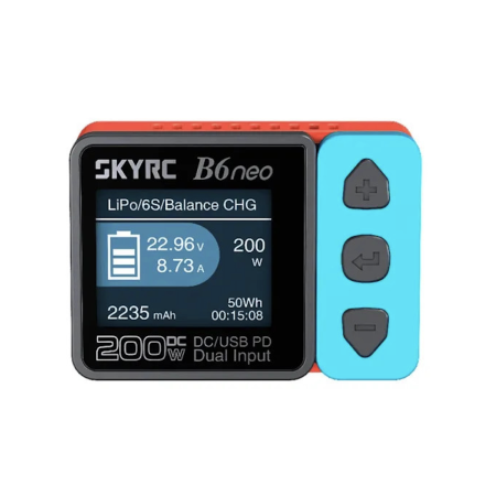 Charger SkyRC B6neo Smart (red+black+blue) DC200W PD80W