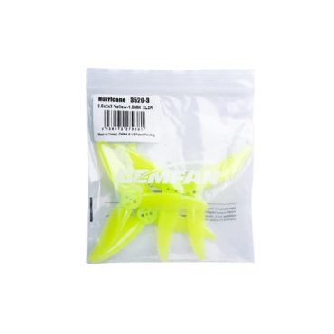 Propellers Gemfan Hurricane 3520-3 PC Durable 1.5mm&M5 (Adapter) - Yellow - (2CCW+2CW)