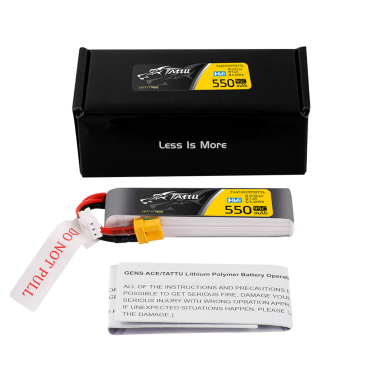 Battery Tattu LiPo 2S 7.6V 550mAh 95C XT30 Long Pack