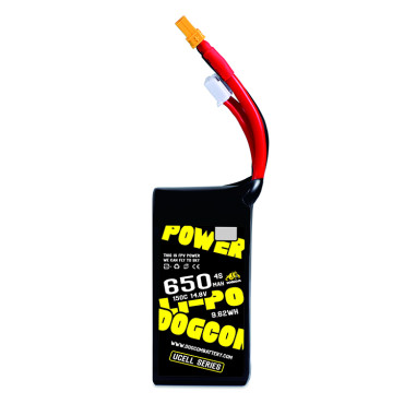 Battery DOGCOM 650mAh 4S 14.8V 150C LiPo XT30 UCELL Series