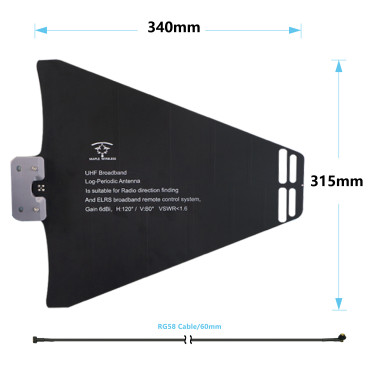 Antenna Maple Wireless UHF Log-Periodic SMA MALE (370–1400MHz)