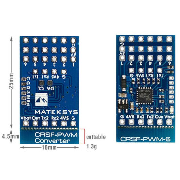 Signal Converter MATEKSYS CRSF-PWM-6
