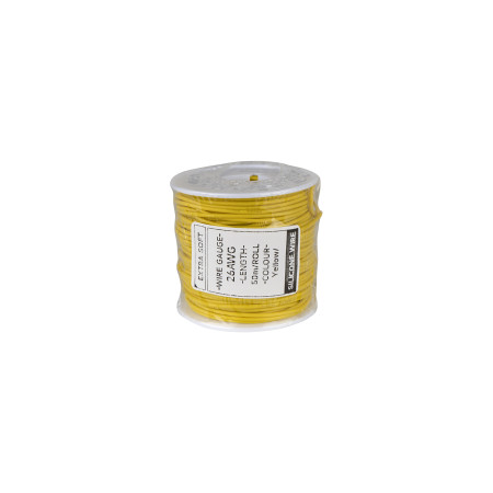 Cable HobbyDrone AWG26 50m/Roll Silicone Airplane Wires Leads Yellow