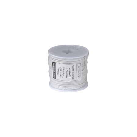 Cable HobbyDrone AWG26 50m/Rolll Silicone Airplane Wires Leads White