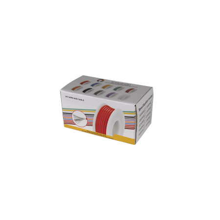 Cable Set HobbyDrone AWG26 10m/Roll Silicone Airplane Wires Leads Black/Green/Red/White/Yellow
