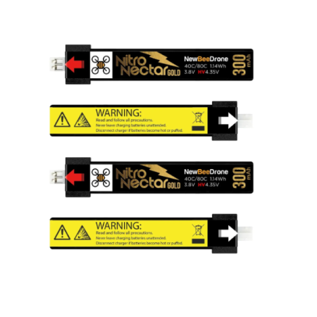 Battery NewBeeDrone Nitro Nectar Gold 300mAh1S HV LiPo (4 pcs)