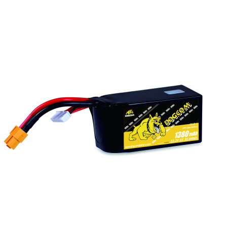 Baterie DOGCOM 1380 mAh 6S 22,2 V 160C LiPo XT60 MCK Edition V2.0