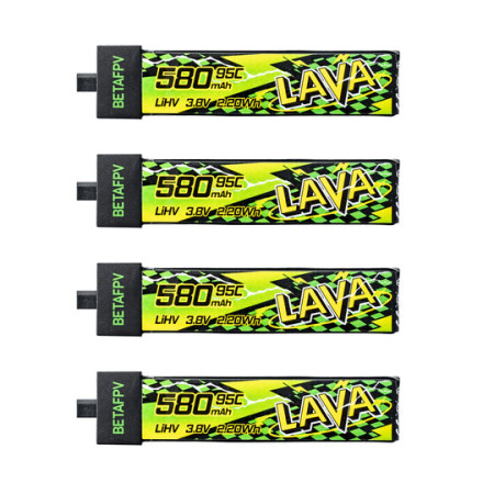 Battery BETAFPV LAVA II LiHv 1S 580mAh 95C (4PCS)