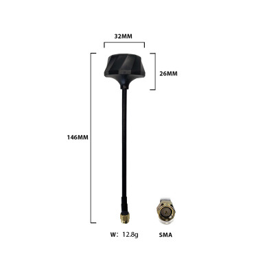Antenna Maple Wireless 4.85-6.3G 2dBi Omnidirectional LHCP SMA-MALE