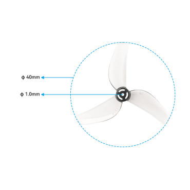 Propellers Gemfan 1614-3 PC Clear Gray 1.0mm (6CCW+6CW)