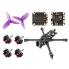 FPV DIY Kit Pilotix Rocky 5 Purple Prop