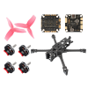 FPV DIY Kit Pilotix Rocky 5 Pink Prop