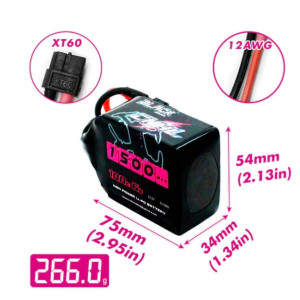 Battery CNHL Black Series LiPo 6S 1500mAh 130C XT60 V2 (Rozbaleno - Nový)
