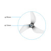 Propeller BETAFPV Gemfan 1409 35mm PC 3-Blade 1mm Transparent Grey (2CW+2CCW)