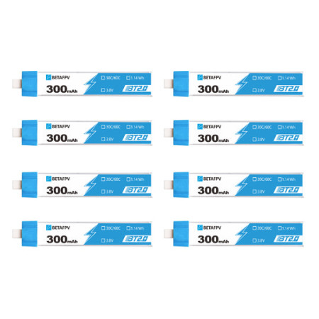 Battery BETAFPV LiHv 1S  4.35V 300mAh 30C HV BT2.0 (8pcs)